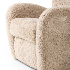 Amelie Chair in Beige Shearling detail view - Whats New Furniture Portland OR