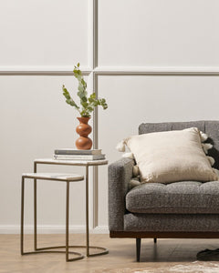Ane Nesting Tables in White Marble back view - Whats New Furniture Portland OR