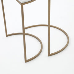 Ane Nesting Tables in White Marble detail view - Whats New Furniture Portland OR
