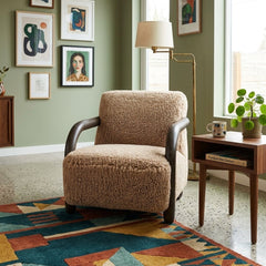 Aniston Accent Chair styled in a bright Portland mid-century modern interior - Whats New Furniture