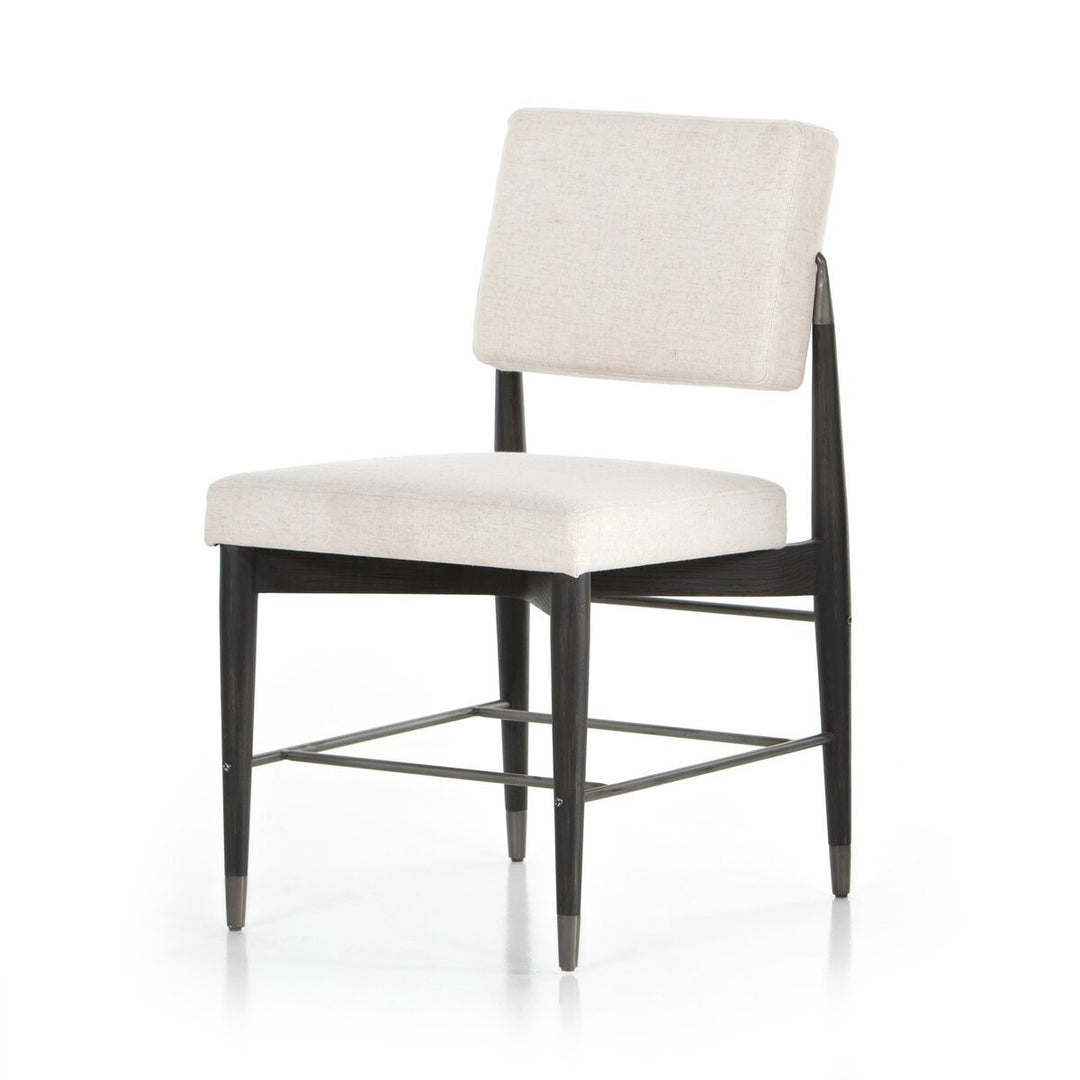 Anton Dining Chair in Savile Flax three-quarter view - Whats New Furniture Portland OR
