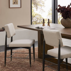 Anton Dining Chair in Savile Flax back view - Whats New Furniture Portland OR
