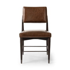 Anton Dining Chair in Havana Brown front studio view - Whats New Furniture Portland OR