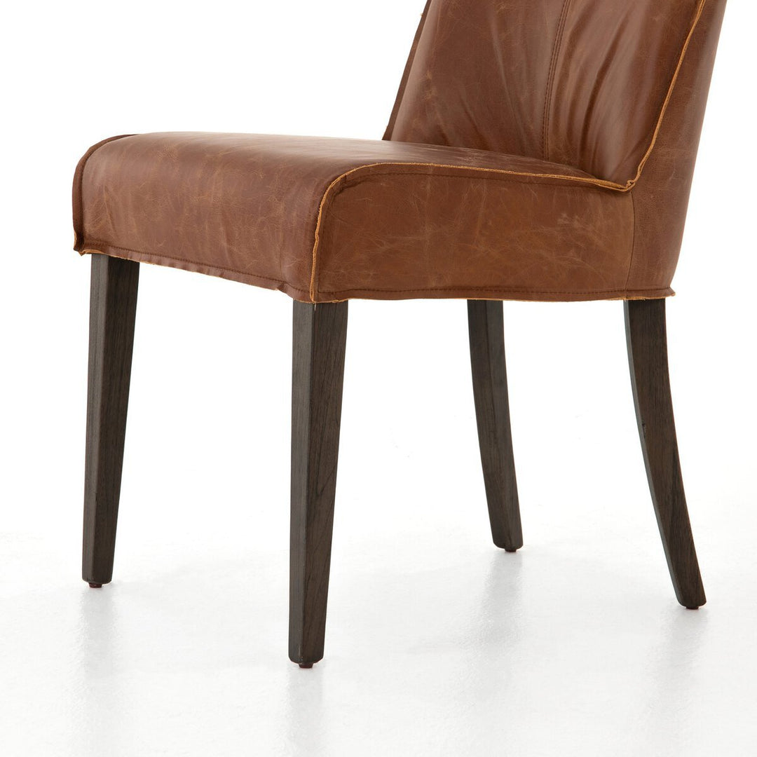 Aria Dining Chair in Sienna Chestnut detail view 3 - Whats New Furniture Portland OR