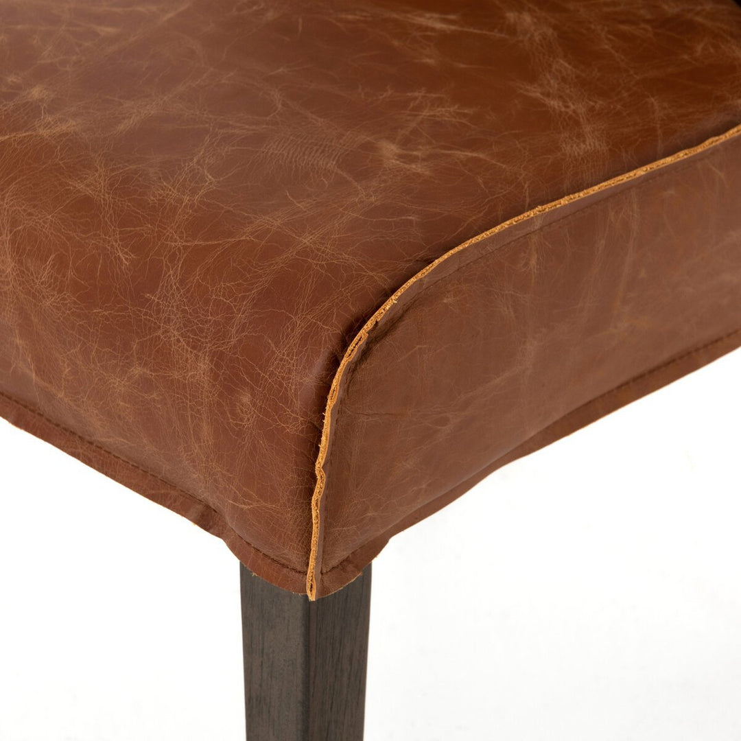 Aria Dining Chair in Sienna Chestnut detail view 4 - Whats New Furniture Portland OR