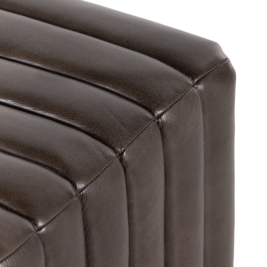 Augustine Bench in Deacon Wolf detail view - Whats New Furniture Portland OR