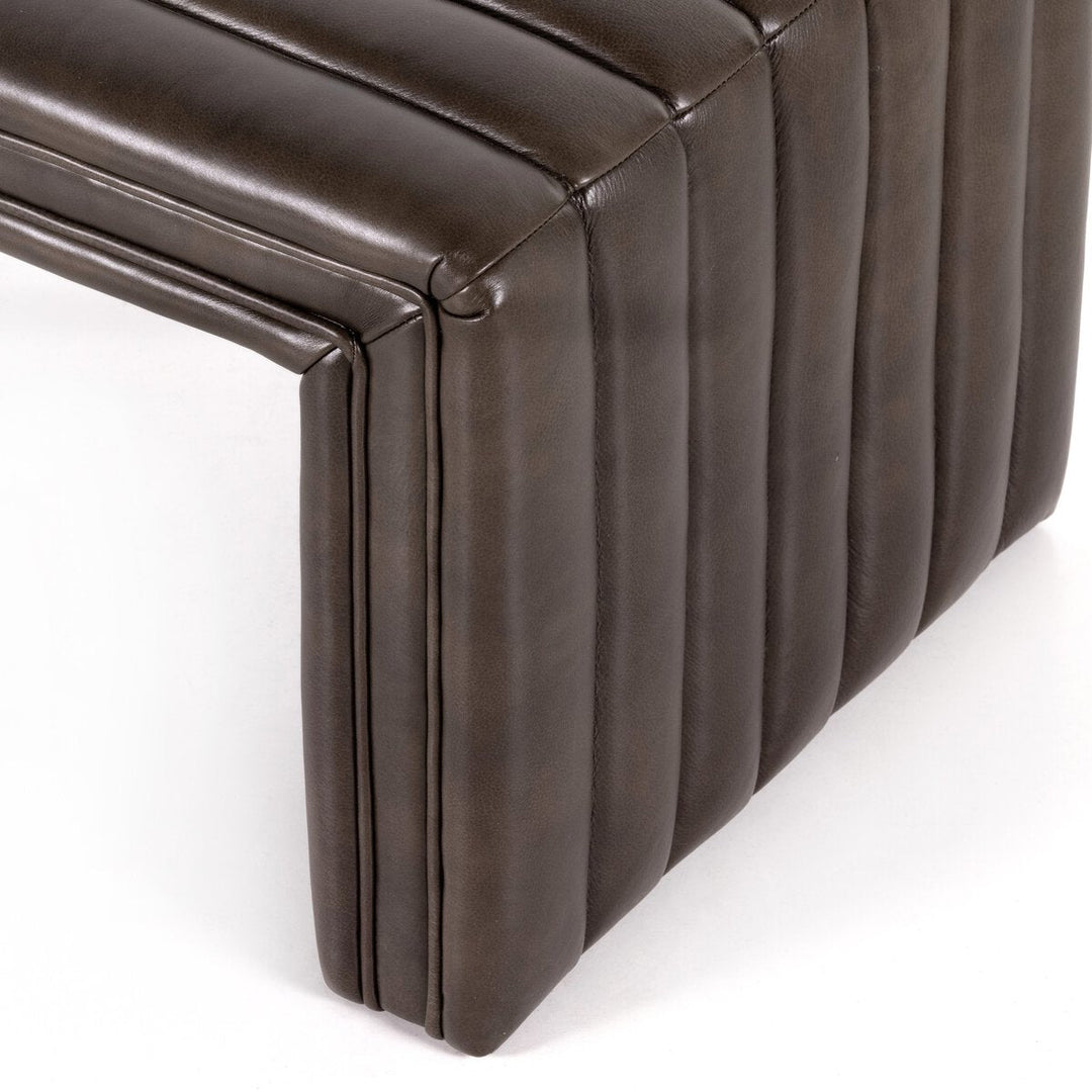 Augustine Bench in Deacon Wolf detail view - Whats New Furniture Portland OR