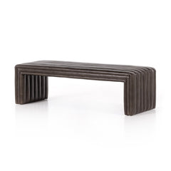 Augustine Bench in Deacon Wolf three-quarter view - Whats New Furniture Portland OR
