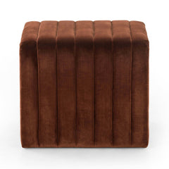 Augustine Ottoman in Surrey Auburn three-quarter studio view - Whats New Furniture Portland OR