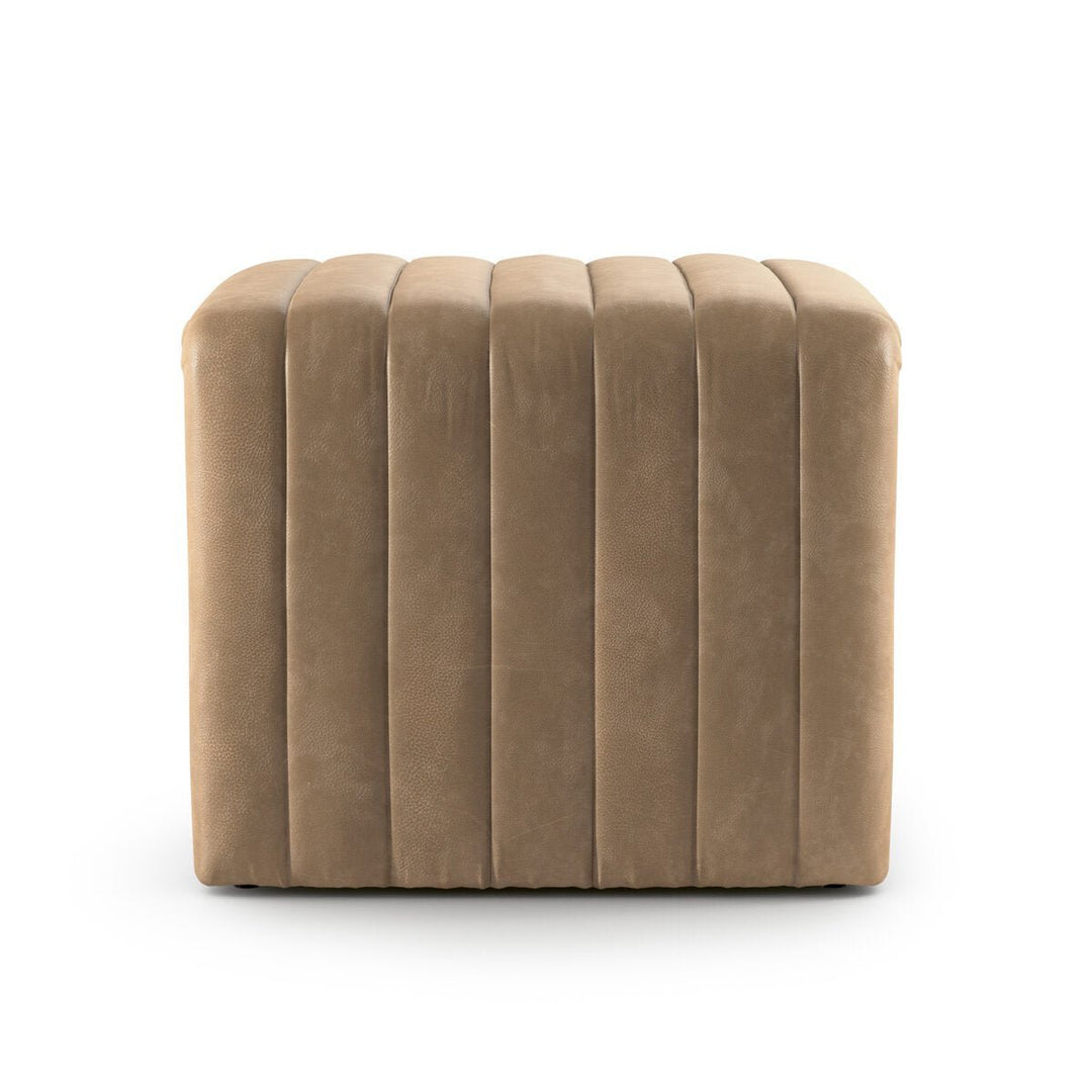 Augustine Ottoman in Palermo Drift side studio view - Whats New Furniture Portland OR