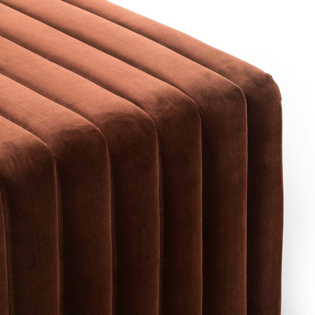 Augustine Ottoman in Surrey Auburn second detail view - Whats New Furniture Portland OR