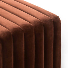 Augustine Ottoman in Surrey Auburn second detail view - Whats New Furniture Portland OR