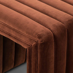 Augustine Ottoman in Surrey Auburn detail view - Whats New Furniture Portland OR