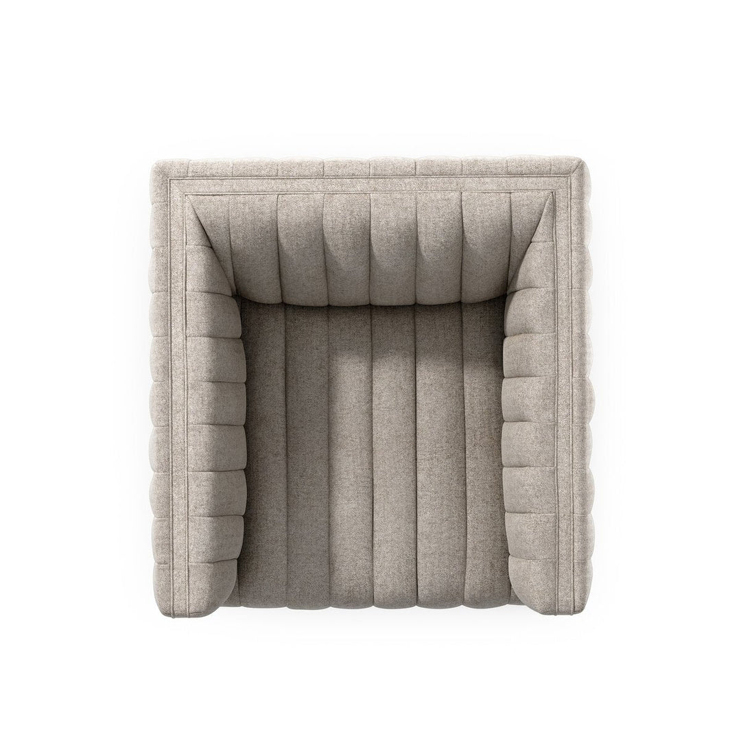 Augustine Swivel Chair in Orly Natural second detail view - Whats New Furniture Portland OR