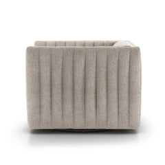 Augustine Swivel Chair in Orly Natural side studio view - Whats New Furniture Portland OR