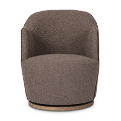 Aurora Swivel Chair in Knoll Clay front studio view - Whats New Furniture Portland OR