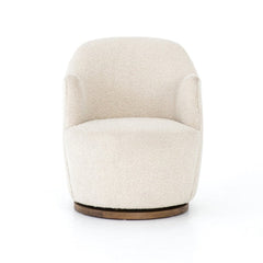 Aurora Swivel Chair in Knoll Natural front studio view - Whats New Furniture Portland OR