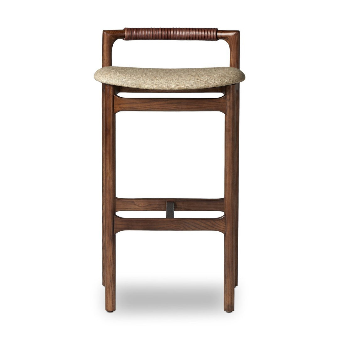 Baden Bar &amp; Counter Stool in Alcala Wheat / Sienna Brown / Sonoma Coco / Bar front studio view - Whats New Furniture Portland OR