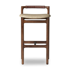 Baden Bar &amp; Counter Stool in Alcala Wheat / Sienna Brown / Sonoma Coco / Bar front studio view - Whats New Furniture Portland OR