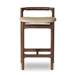 Baden Bar &amp; Counter Stool in Alcala Wheat / Sienna Brown / Sonoma Coco / Counter front studio view - Whats New Furniture Portland OR