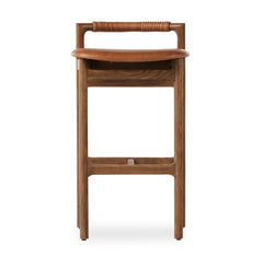 Baden Bar &amp; Counter Stool in Haven Tobacco / Lamont Nettlewood / Bar front studio view - Whats New Furniture Portland OR