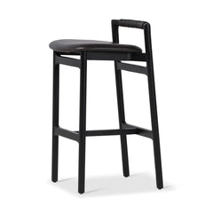Baden Bar &amp; Counter Stool in Sonoma Black detail view - Whats New Furniture Portland OR