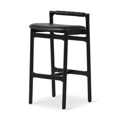 Baden Bar &amp; Counter Stool in Sonoma Black three-quarter studio view - Whats New Furniture Portland OR