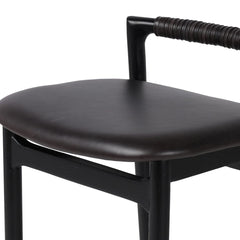 Baden Bar &amp; Counter Stool in Sonoma Black detail view - Whats New Furniture Portland OR