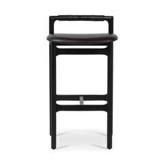Baden Bar &amp; Counter Stool in Sonoma Black front studio view - Whats New Furniture Portland OR