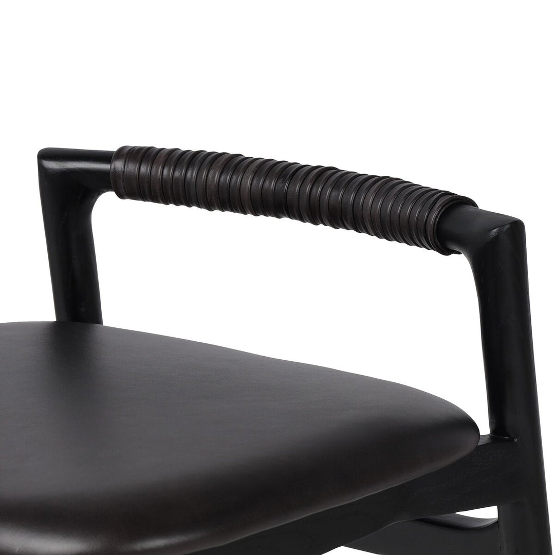 Baden Bar &amp; Counter Stool in Sonoma Black detail view - Whats New Furniture Portland OR