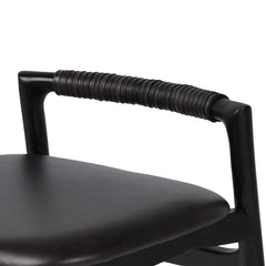 Baden Bar &amp; Counter Stool in Sonoma Black detail view - Whats New Furniture Portland OR