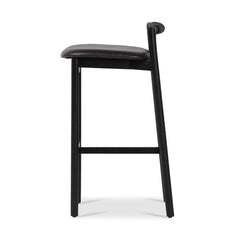 Baden Bar &amp; Counter Stool in Sonoma Black side studio view - Whats New Furniture Portland OR