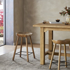 Barrett Bar &amp; Counter Stool in Natural Matte back view - Whats New Furniture Portland OR