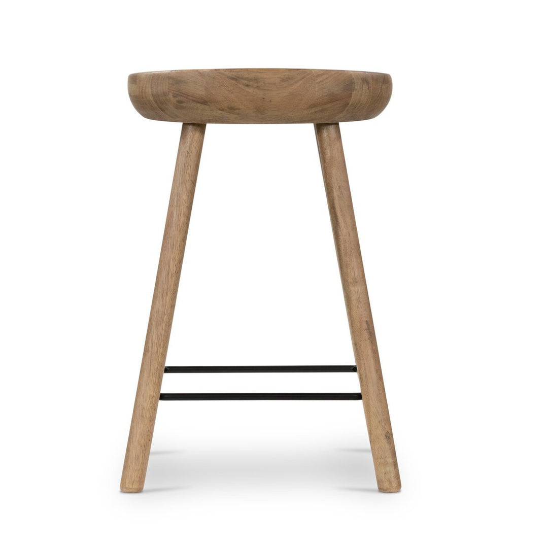 Barrett Bar &amp; Counter Stool in Natural Matte detail view - Whats New Furniture Portland OR