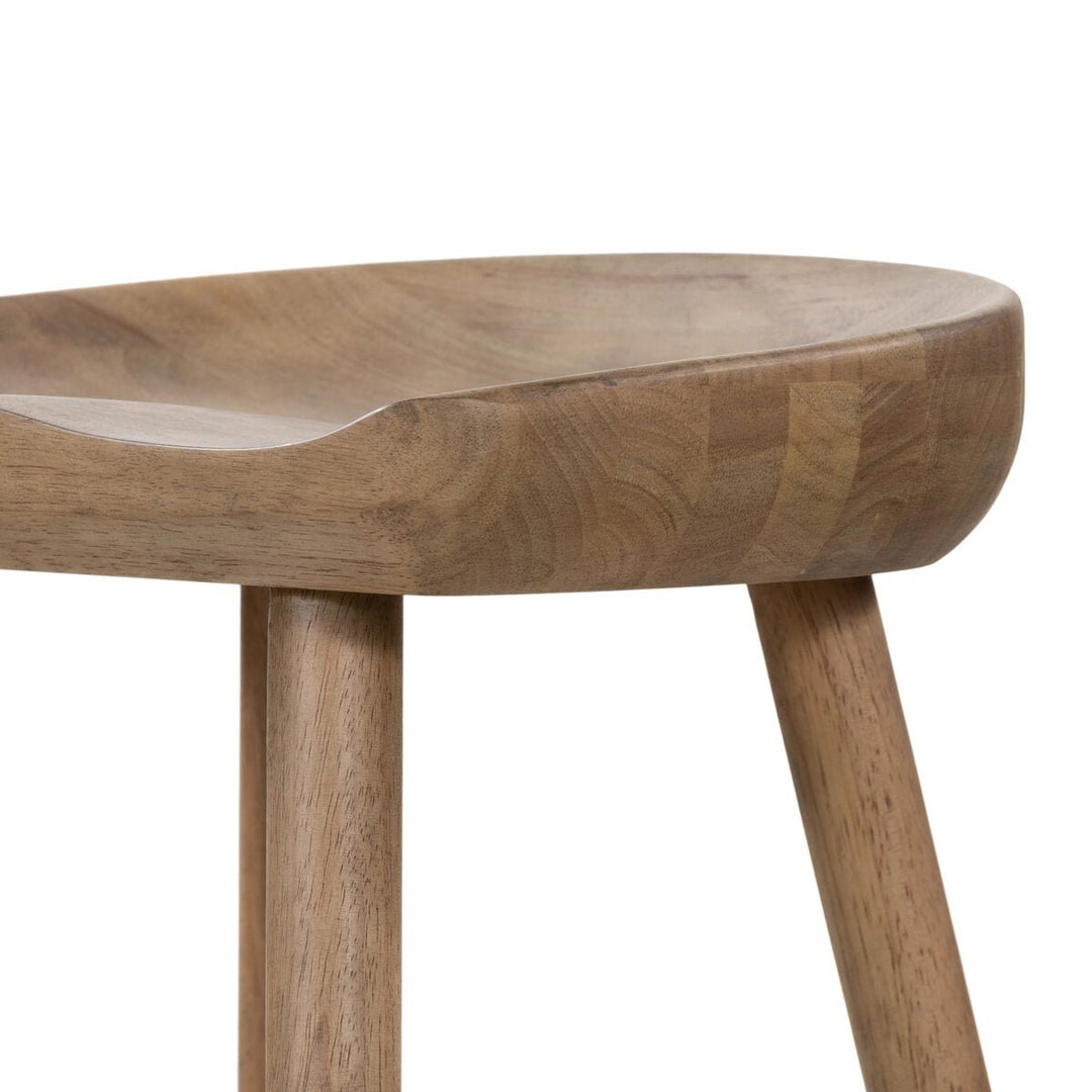 Barrett Bar &amp; Counter Stool in Natural Matte detail view - Whats New Furniture Portland OR