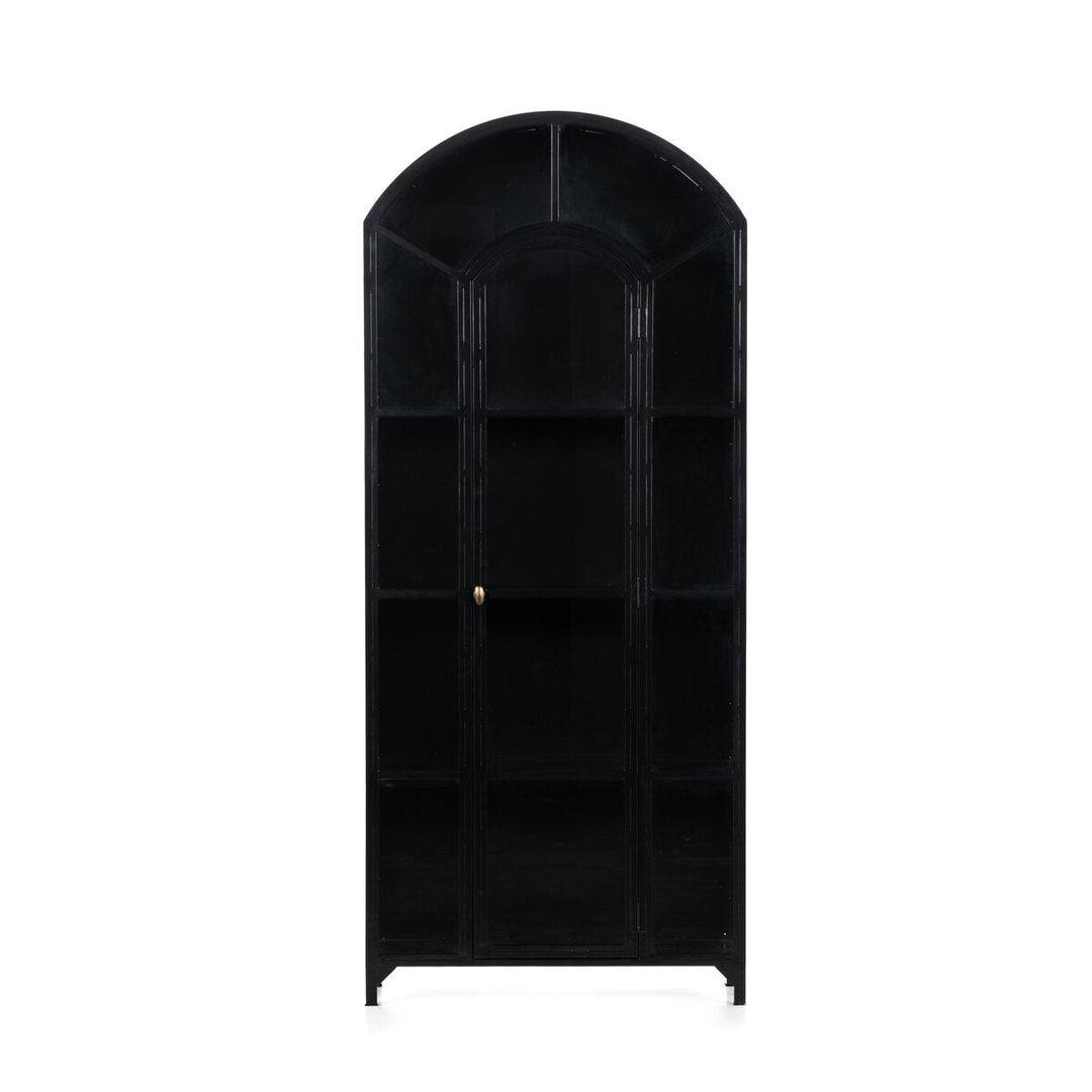 Belmont Cabinet in Black front studio view - Whats New Furniture Portland OR