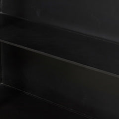 Belmont Wide Metal Cabinet in Black detail view - Whats New Furniture Portland OR