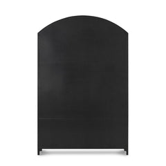 Belmont Wide Metal Cabinet in Black detail view - Whats New Furniture Portland OR