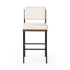 Benton Bar &amp; Counter Stool in Fayette Cloud front studio view - Whats New Furniture Portland OR