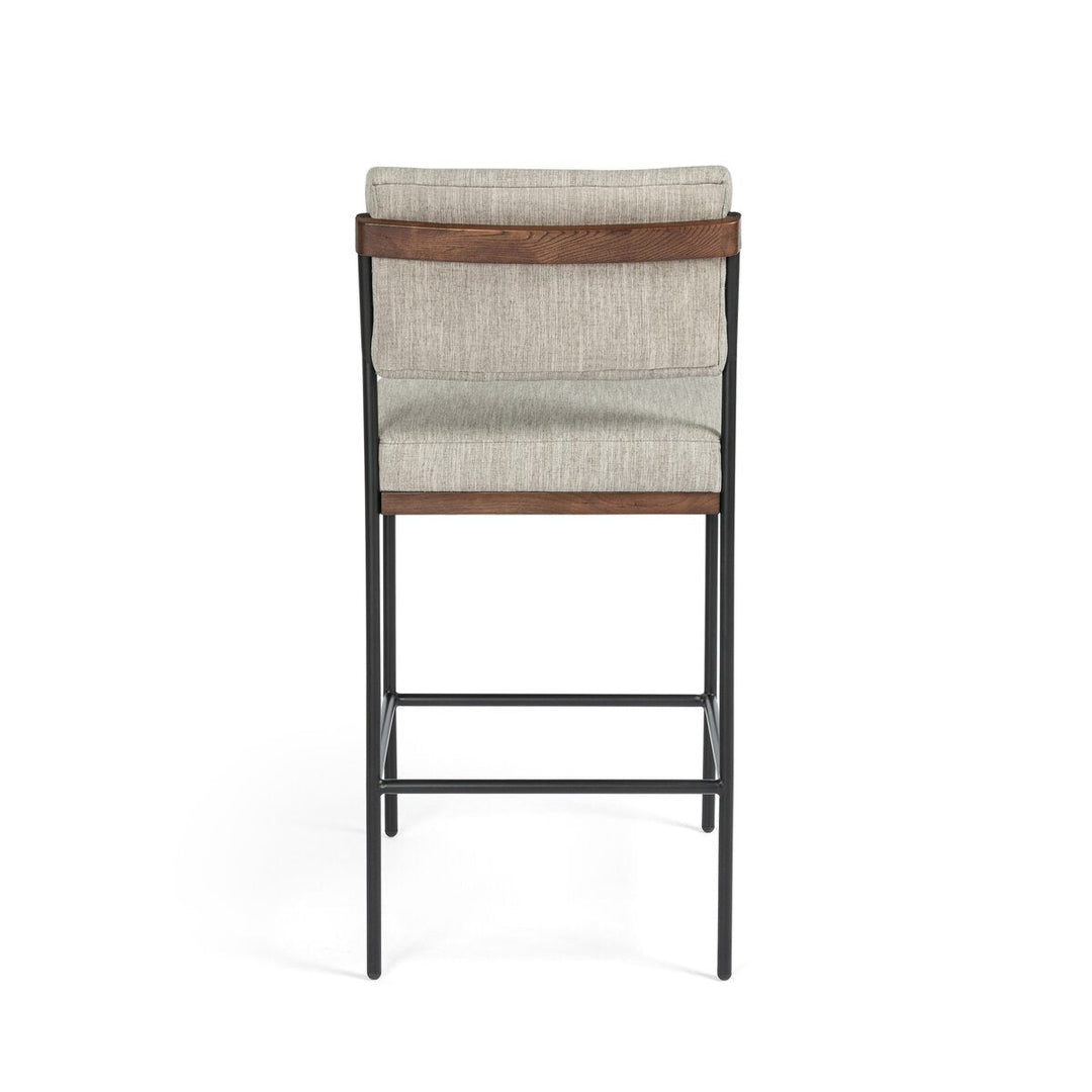Benton Bar &amp; Counter Stool in Savile Flannel detail view - Whats New Furniture Portland OR