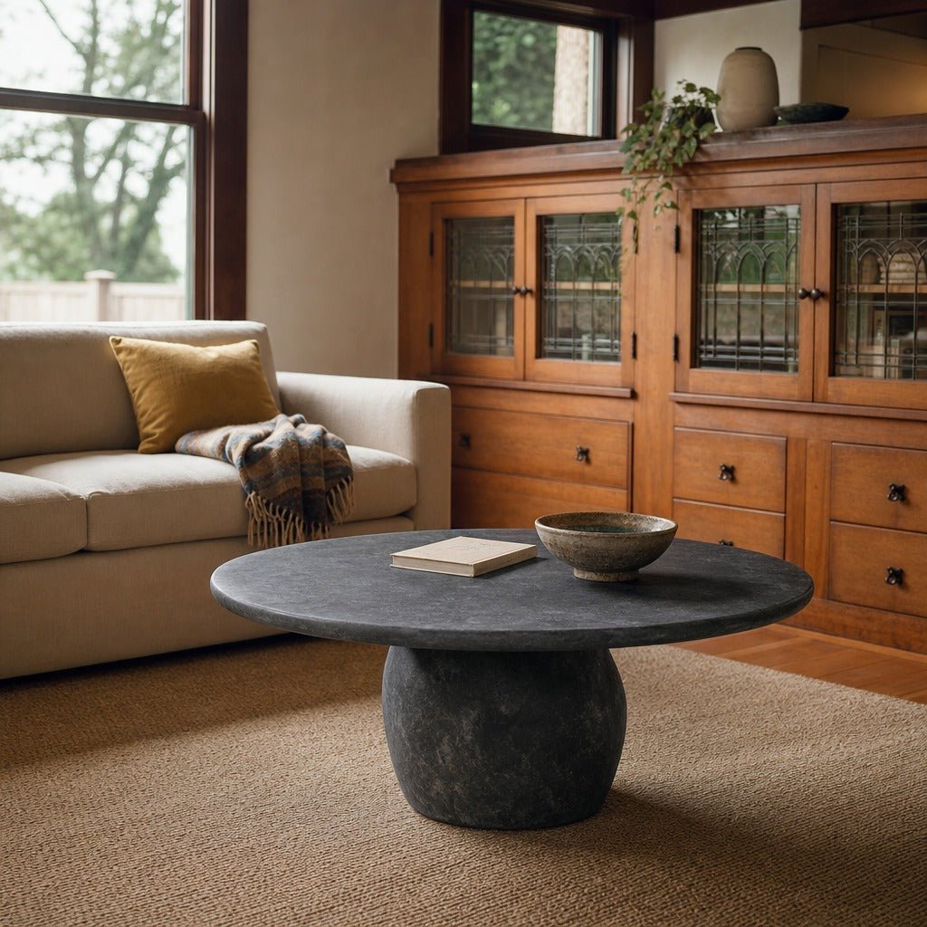 Bomba Coffee Table styled in Portland St. Johns bungalow living room - Whats New Furniture