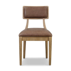Burkhart Dining Chair Palermo Cigar Leather - Dining Chair by Four Hands - What&