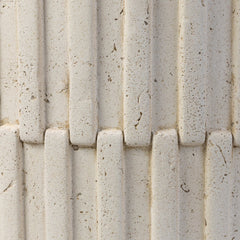 Callisto Outdoor End Table in Aged White Concrete detail view - Whats New Furniture Portland OR