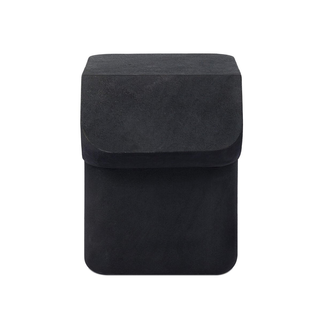 Camille End Table Black Lavastone - End Table by Four Hands - What's New Furniture Portland