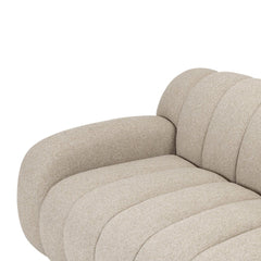 Carina Sofa in Weslie Flax arm and seat corner view - Whats New Furniture Portland OR