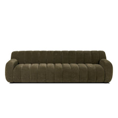 Carina Sofa in Malmo Olive front studio view - Whats New Furniture Portland OR