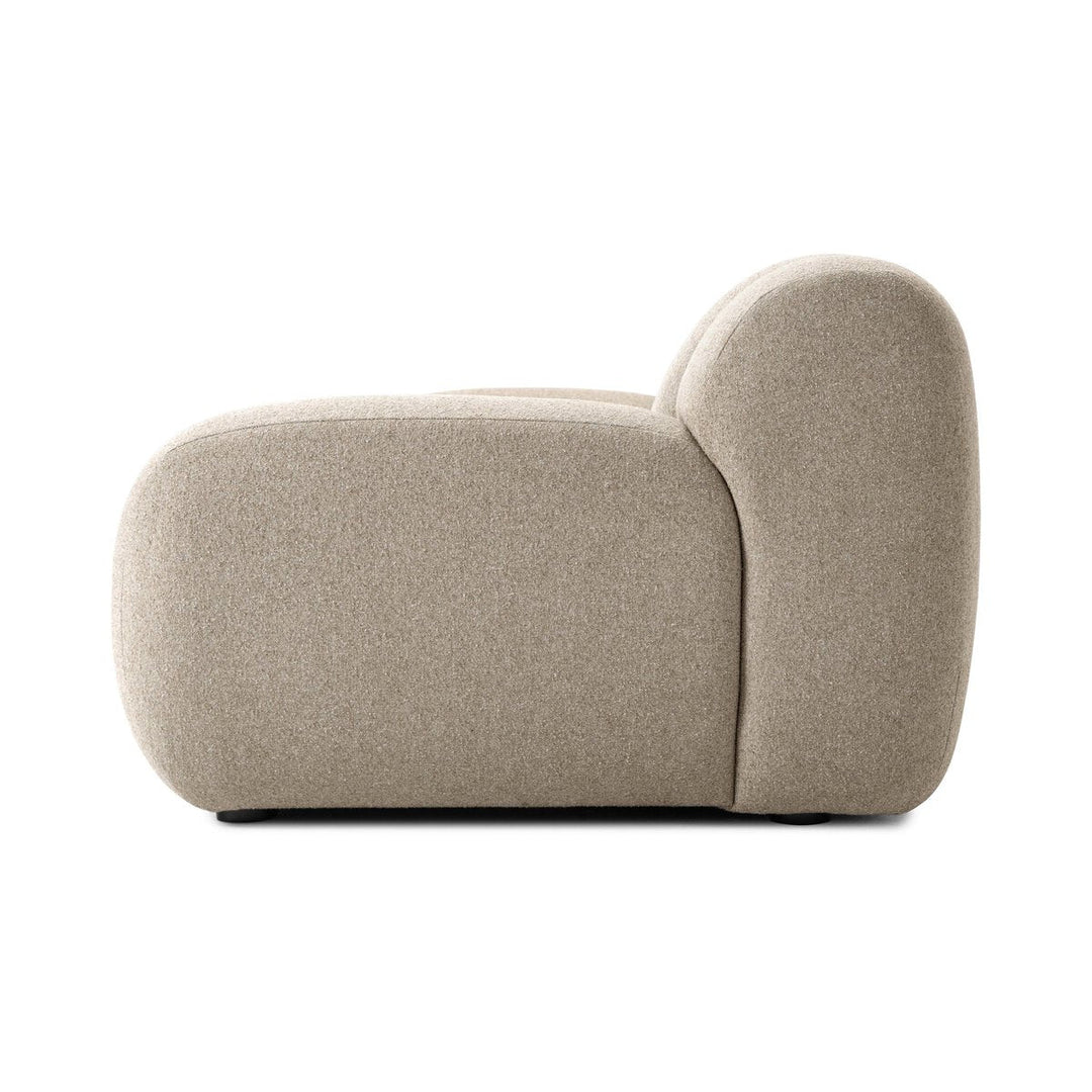 Carina Sofa in Weslie Flax side view - Whats New Furniture Portland OR