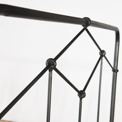 Casey Bed in Sandblasted Vintage Black detail view - Whats New Furniture Portland OR