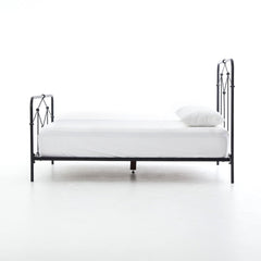 Casey Bed in Sandblasted Vintage Black side view - Whats New Furniture Portland OR