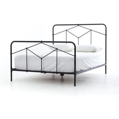 Casey King Bed in black - black metal king bed by Four Hands - Whats New Furniture Portland OR